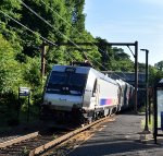 ALP-46A # 4664 pushes NJT Train # 6410 out of New Providence Station heading to New York Penn Station 